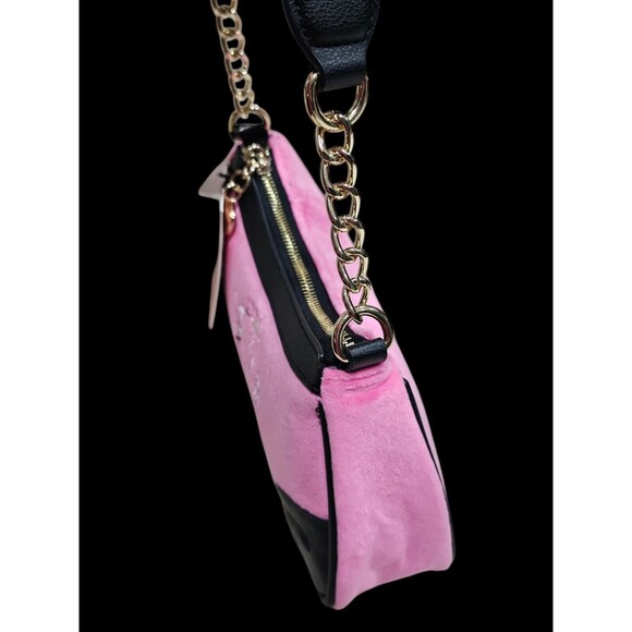 Juicy Couture Juicy Pink Love Velour Heritage Shoulder Bag New - Picture 13 of 16